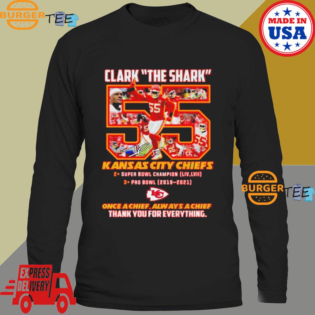 Clark the Shark 55 - Kansas City Chiefs Gratitude and Signatures Tee, Kansas  City Chiefs Gift in 2023