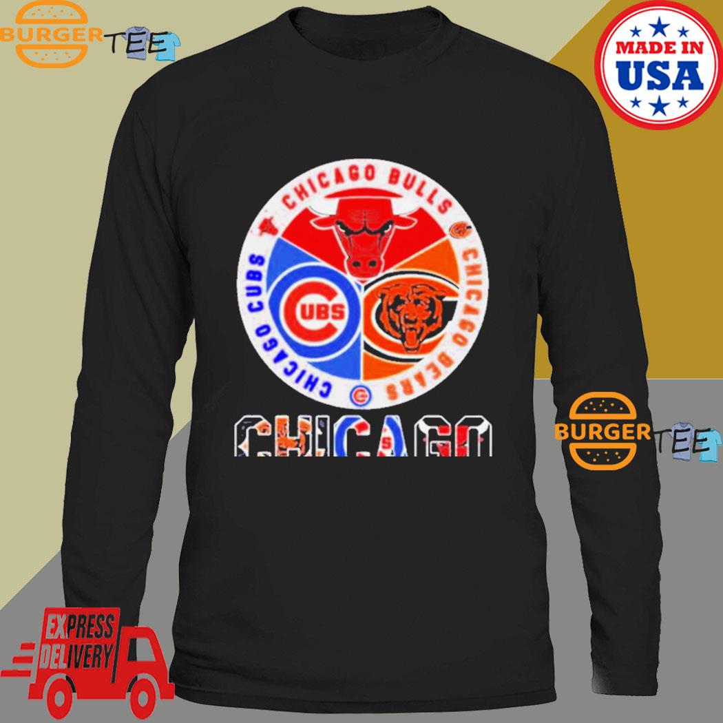 Official chicago bulls chicago bears and Chicago Cubs logo teams