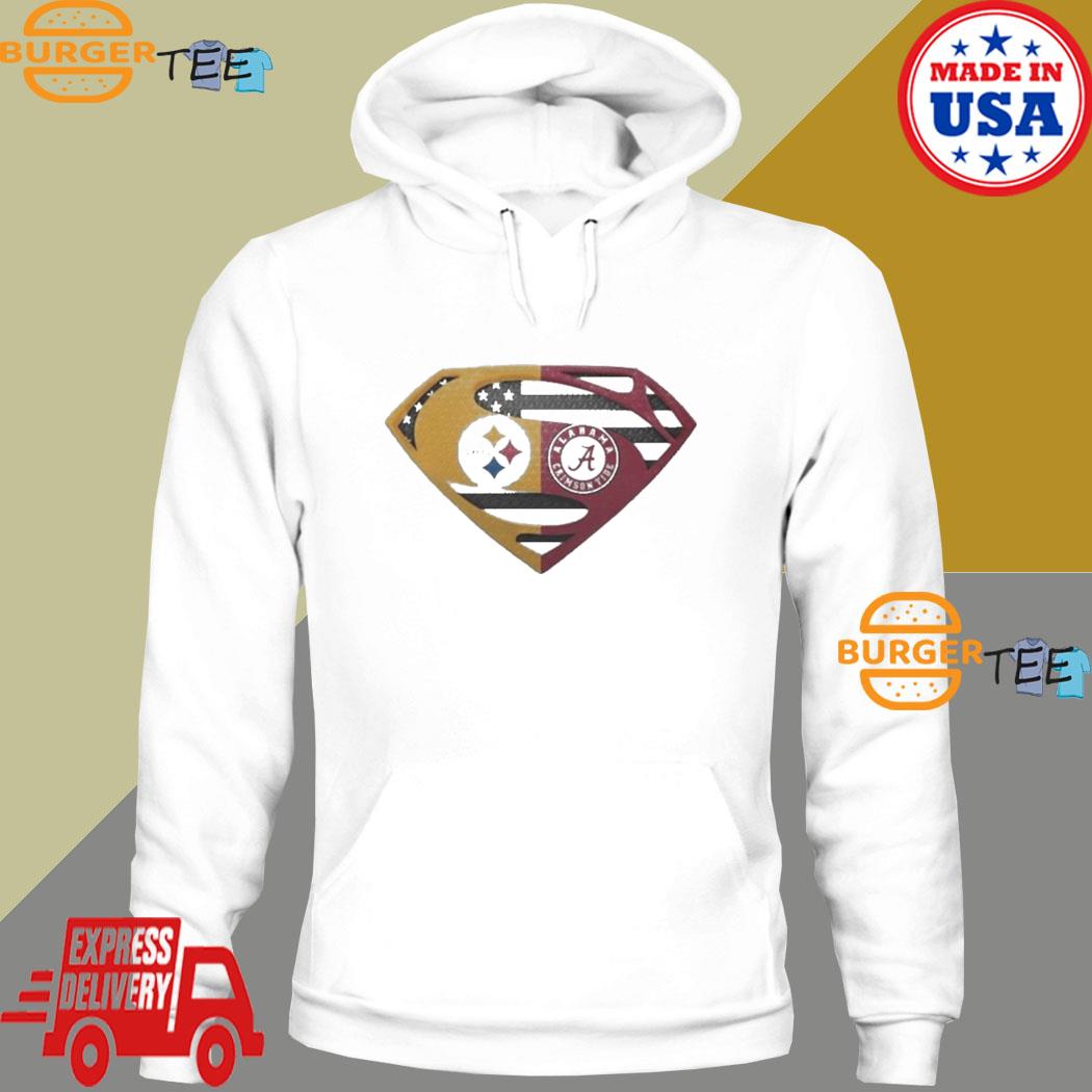 Pittsburgh Steelers and Alabama Crimson Tide football Superman shirt