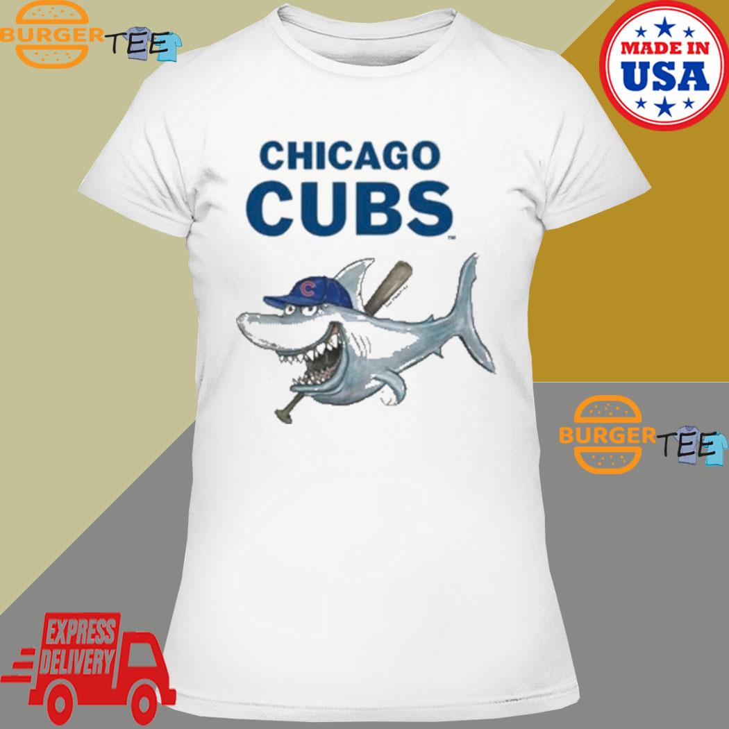 Women's Tiny Turnip White Chicago Cubs Mom T-Shirt Size: Large