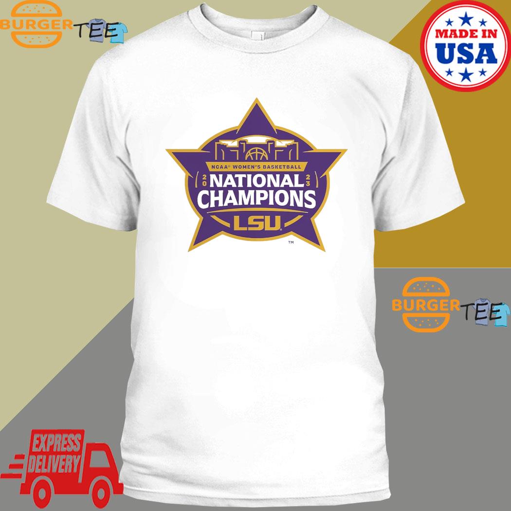 Burgerstee Lsu Tigers 2023 Ncaa Women’s Basketball National Champions Logo T Shirt Burgerstee