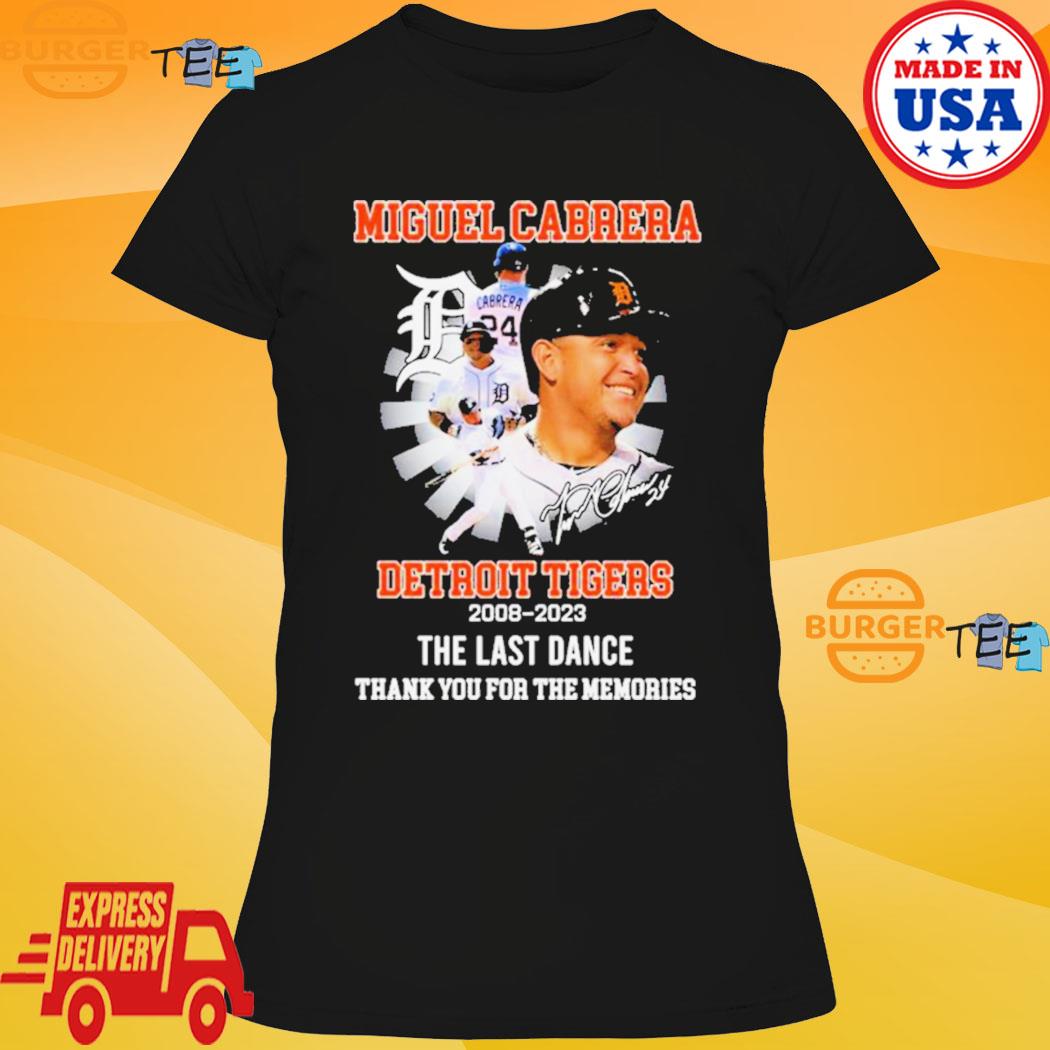 24 Miguel Cabrera Detroit Tigers 2008-2023 Signatures Shirt