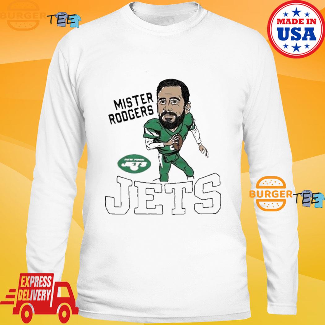 Men's Homage Aaron Rodgers Green New York Jets Caricature T-Shirt