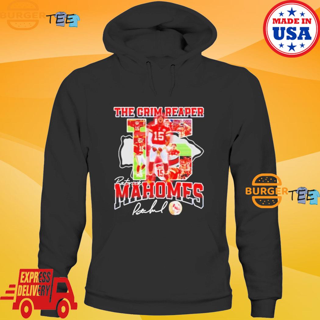 The grim reaper Patrick Mahomes KC Chiefs signature shirt, hoodie,  longsleeve, sweatshirt, v-neck tee