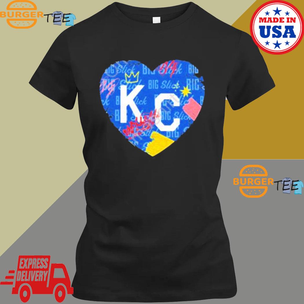 Charlie Hustle KC Heart Tee Rainbow S