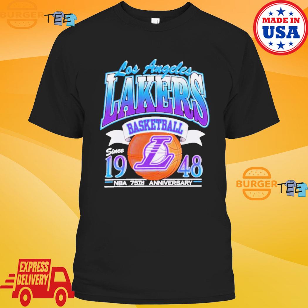 Official Los angeles Lakers basketball since 1948 NBA 75th anniversary T- shirt, hoodie, tank top, sweater and long sleeve t-shirt