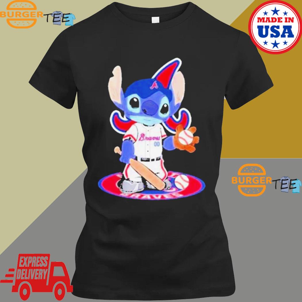 Stitch Baseball Atlanta Braves Logo Shirt