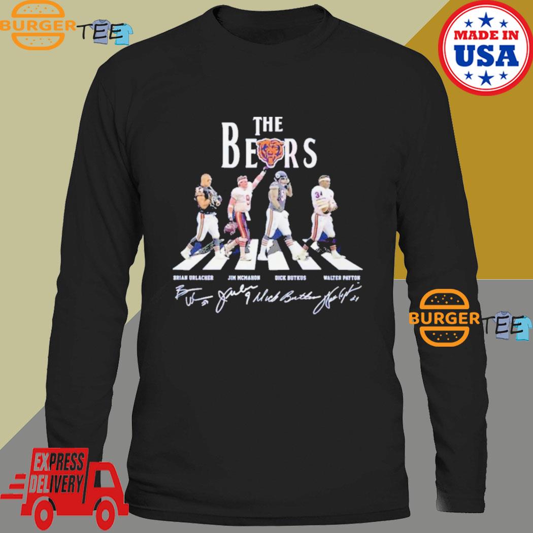 The Bears Urlacher Mcmahon Butkus And Peyton Abbey Road Signatures Shirt -  Freedomdesign