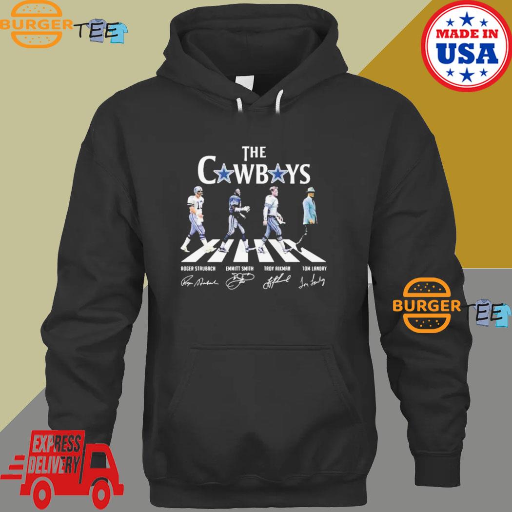 The Cowboys Abbey Road Troy Aikman Emmitt Smith Roger Staubach And Tom  Landry Shirt, hoodie, sweater, long sleeve and tank top