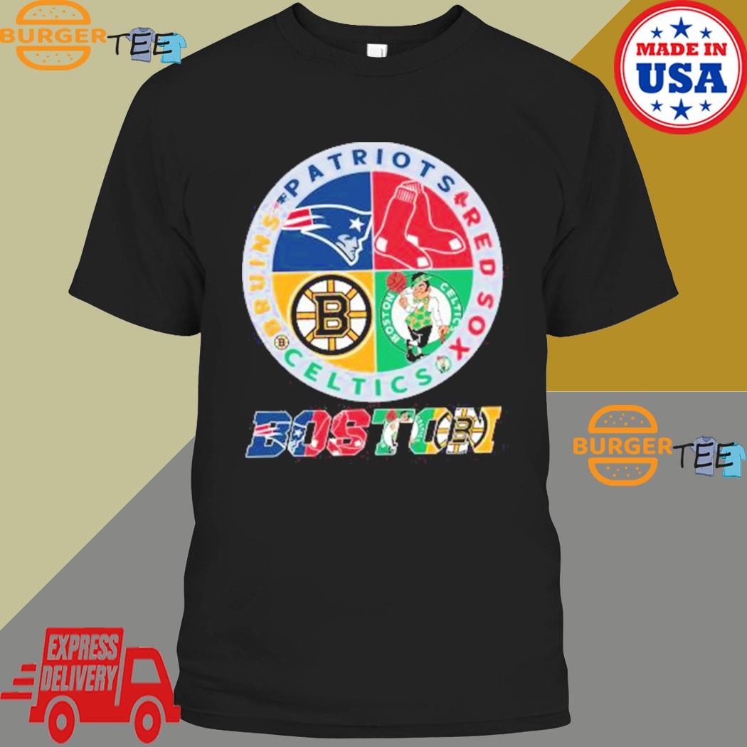 Official Boston sports teams logo Bruins, Patriots, Red Sox and Celtics  Shirt, hoodie, sweater, long sleeve and tank top