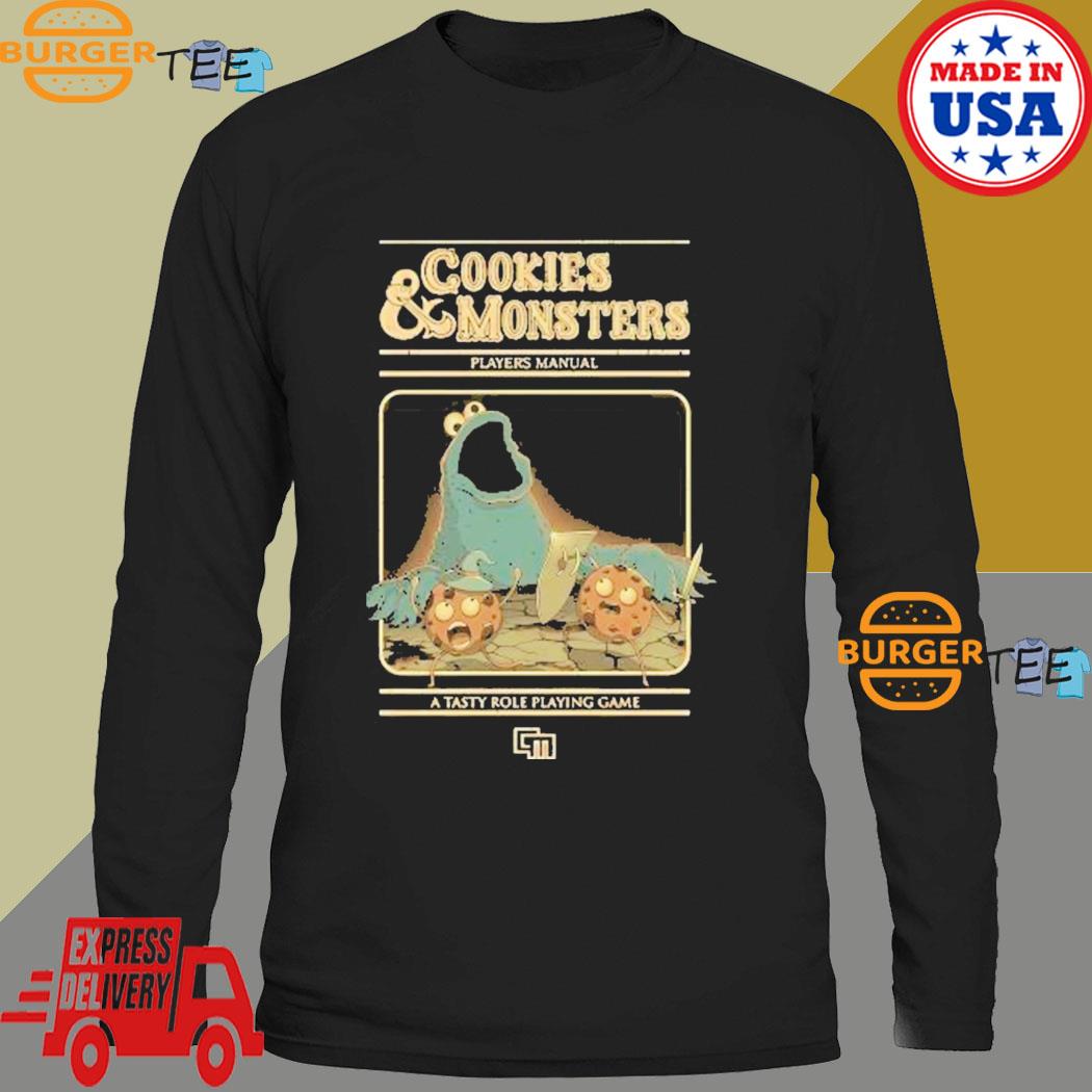 Cookie Monster X Dungeons and Dragons Cookies and Monsters players manual a  tasty role playing game shirt - Limotees