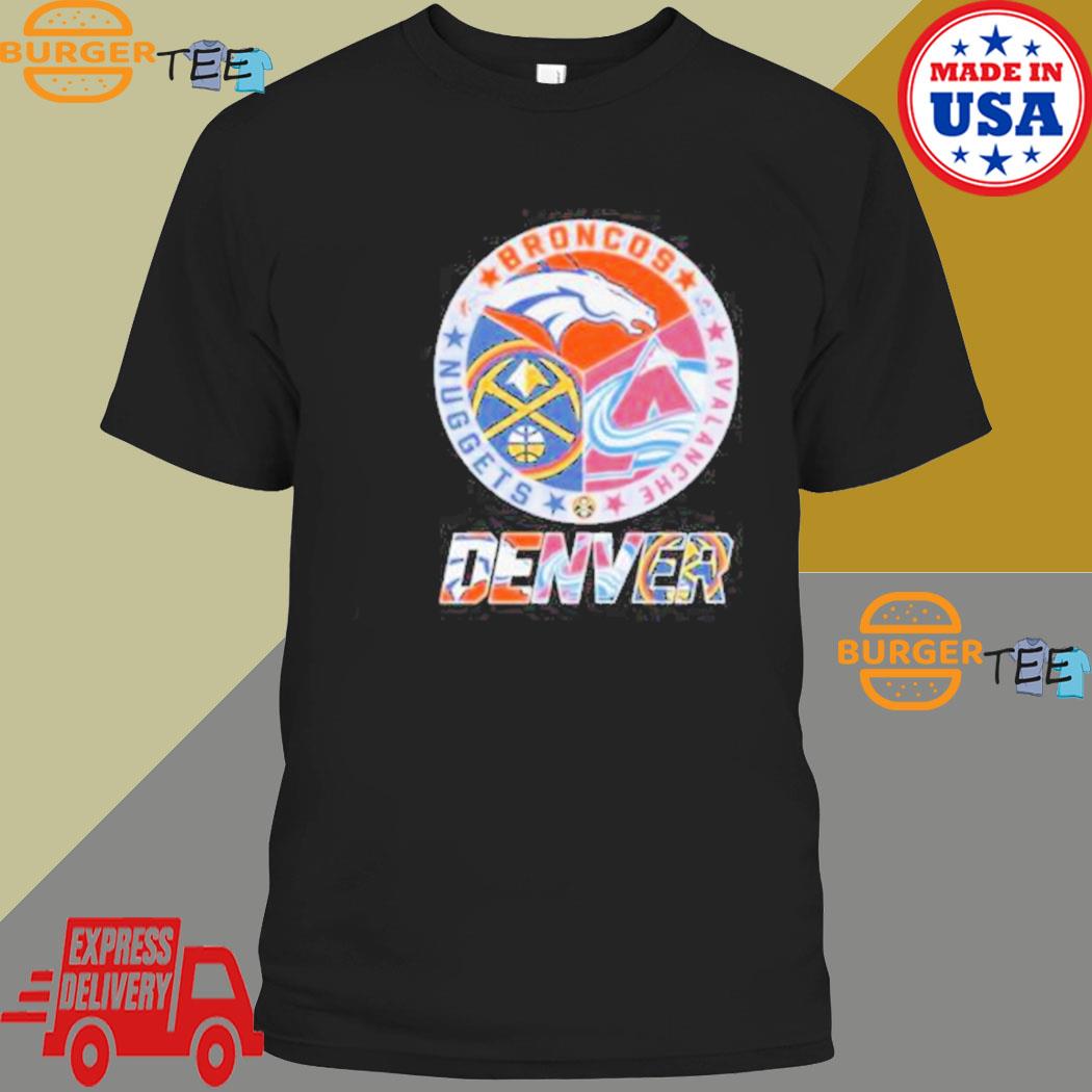 Buy Denver Broncos Colorado Avalanche Denver Nuggets Championship logo 2023  shirt For Free Shipping CUSTOM XMAS PRODUCT COMPANY