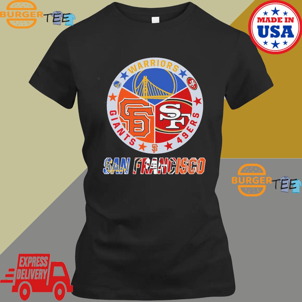 San Francisco 49ers Warriors Giants teams logo 2023 T-shirt