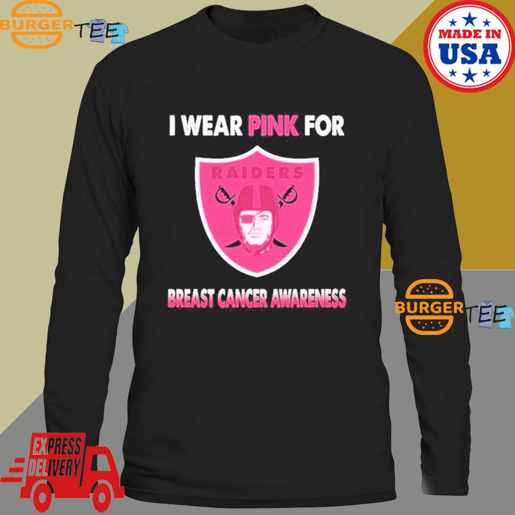 Las Vegas Raiders I Wear Pink For Breast Cancer Awareness Shirt - Lelemoon