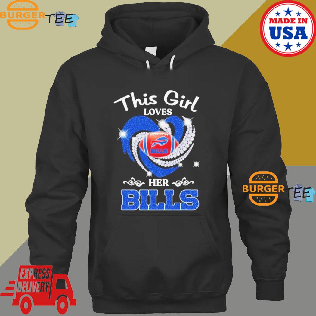 New This Girl Loves Her Buffalo Bills Heart Diamond 2023 Shirt