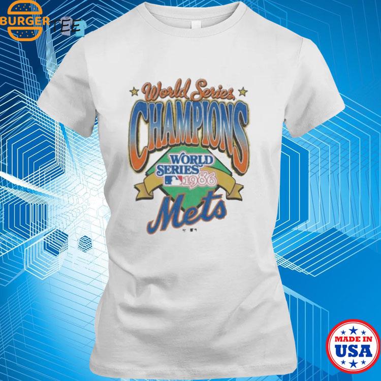 Women's '47 Cream New York Mets 1986 World Series Champions Vibe Check  Vintage Tubular Boyfriend T-Shirt