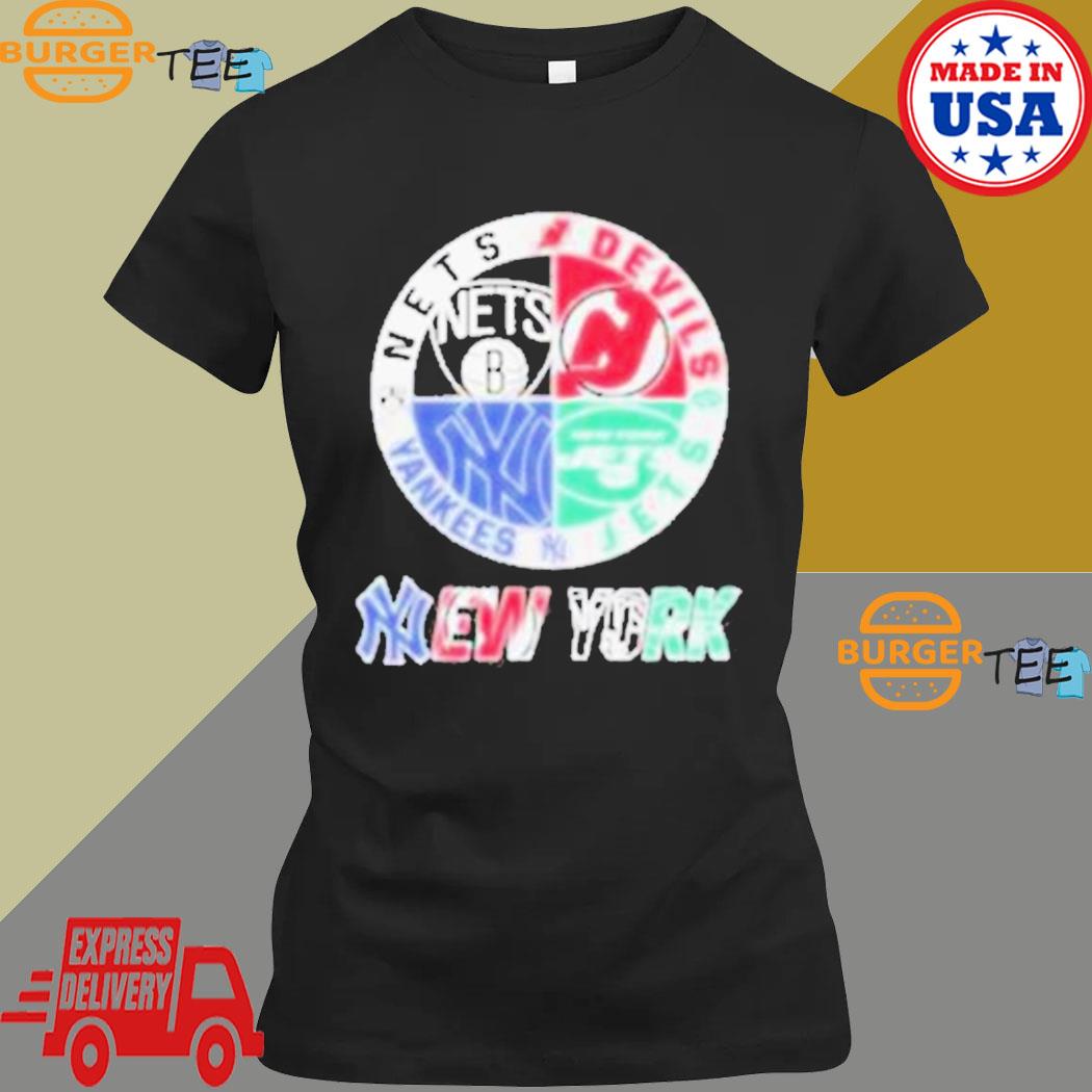 Original new York Knicks Mets Jets 3 teams sports circle logo shirt,  hoodie, sweater, long sleeve and tank top