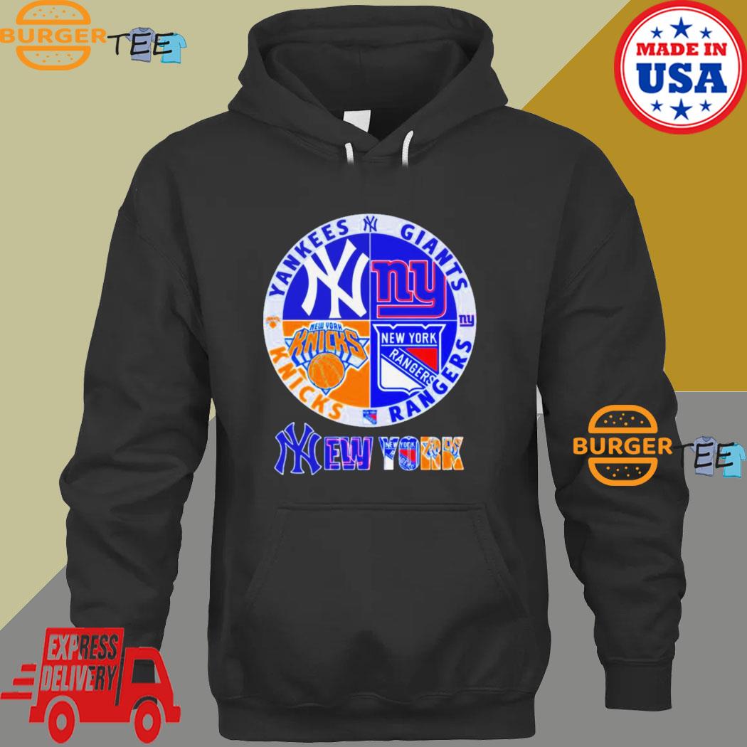 New York Yankees Giants Rangers Knicks logo shirt, hoodie, sweater, long  sleeve and tank top