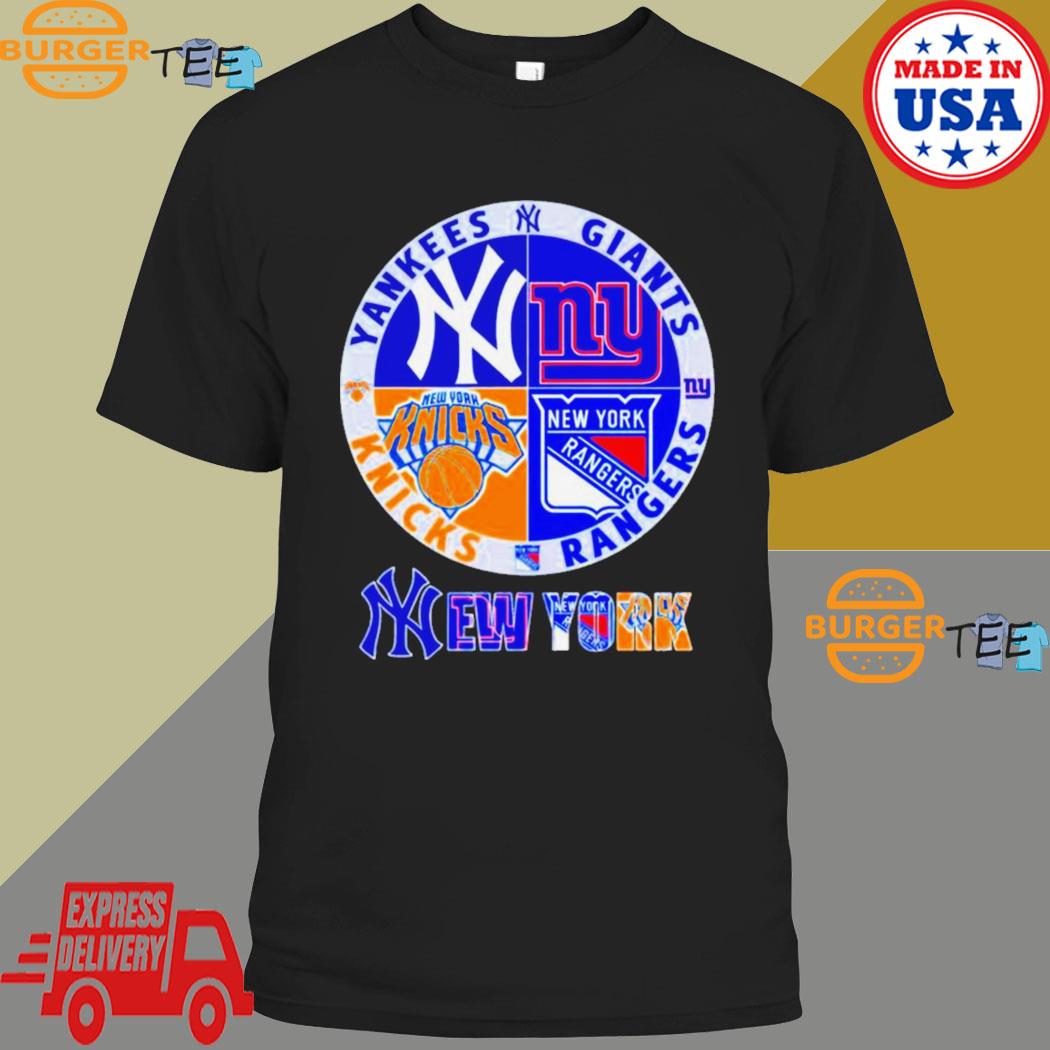 New York Yankees Giants Knicks Rangers Logo Shirt