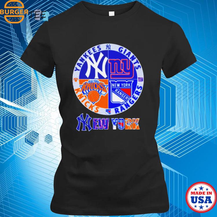 New york yankees giants rangers and knicks shirt, hoodie, sweater, long  sleeve and tank top