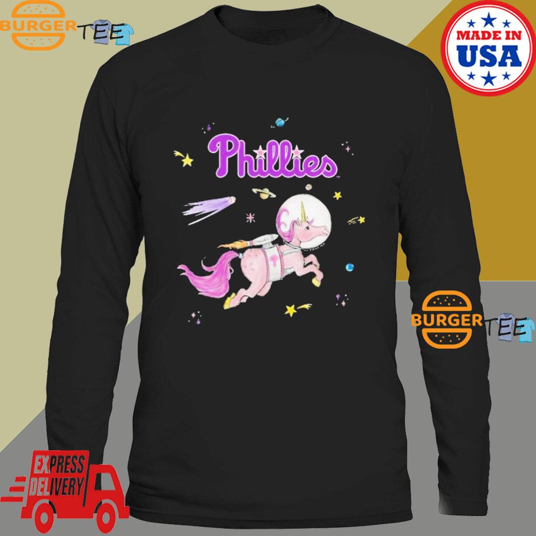 Philadelphia Phillies Space Unicorn Tee Shirt Women's XL / Black