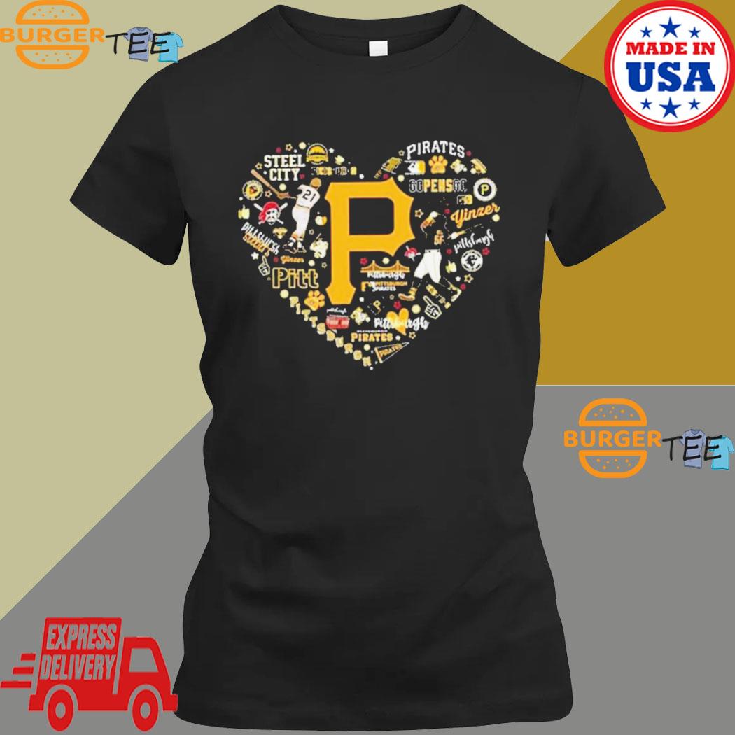 Heart Of Pittsburgh P For Pittsburgh Pirates Shirt, hoodie