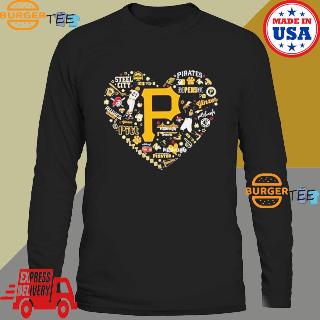 Heart Of Pittsburgh P For Pittsburgh Pirates Shirt, hoodie, sweater, long  sleeve and tank top