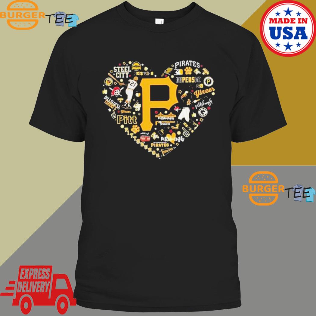 Heart Of Pittsburgh P For Pittsburgh Pirates Shirt, hoodie