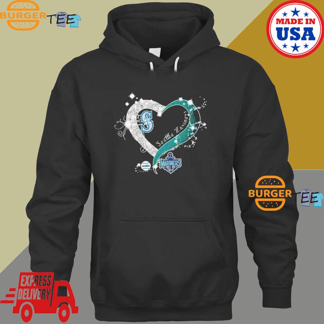 Seattle Mariners Baseball Glitter Heart 2023 shirt, hoodie