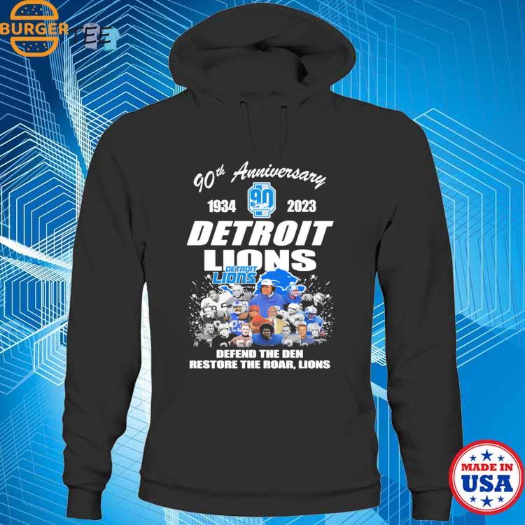 90th anniversary 1934 2023 Detroit Lions defend the Den restore