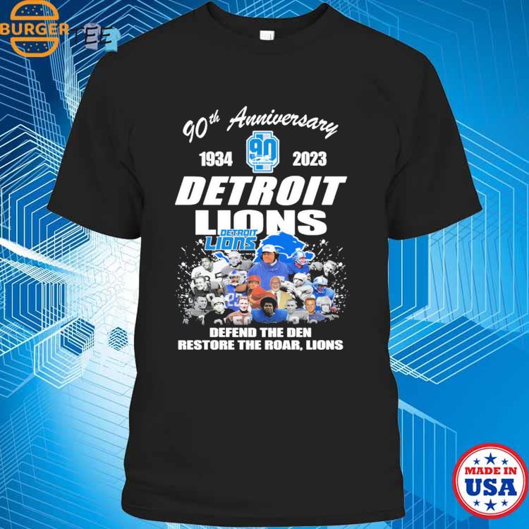 90th Anniversary Detroit Lions Defend The Den Restore The Roar