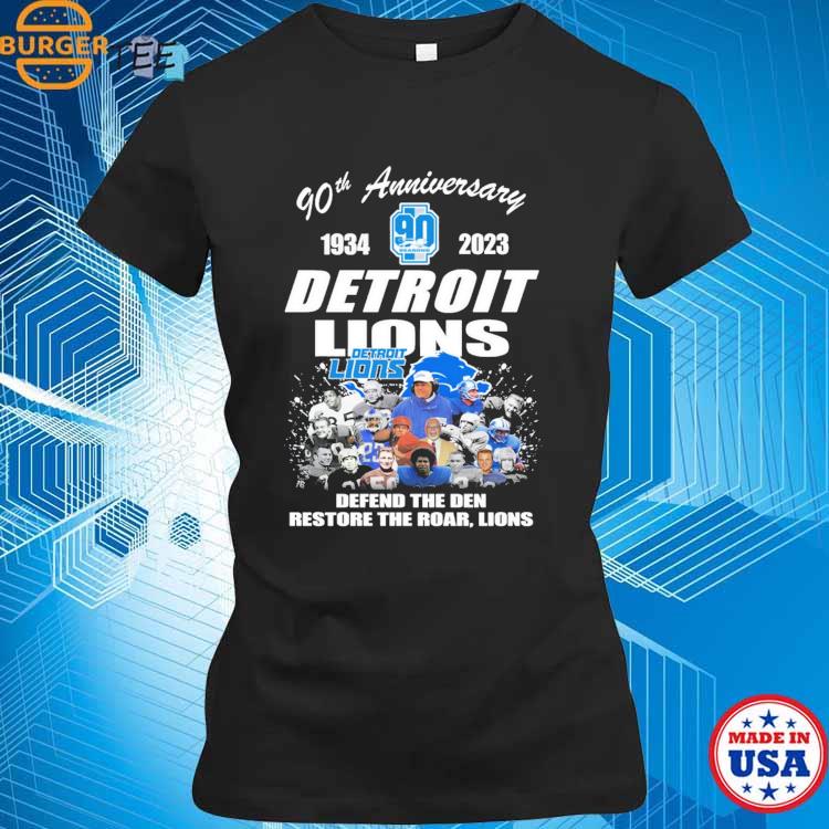 90th anniversary 1934 2023 Detroit Lions defend the Den restore