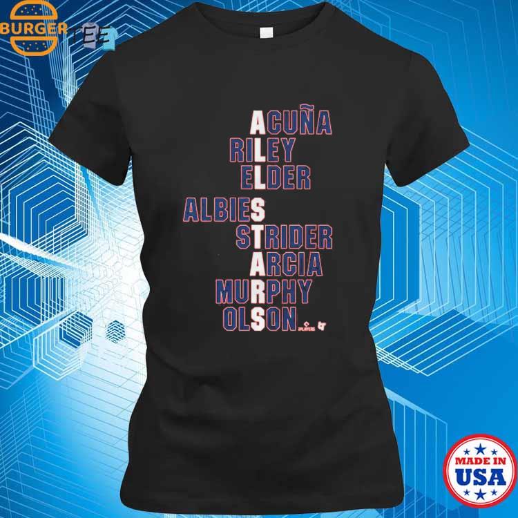 All Stars Acuna Riley Elder Albies Strider Arcia Murphy Olson T-shirt