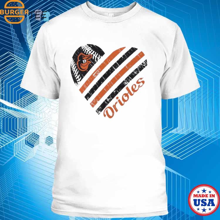 Baltimore Orioles G III 4Her by Carl Banks White Heart T Shirt - Bring Your  Ideas, Thoughts And Imaginations Into Reality Today