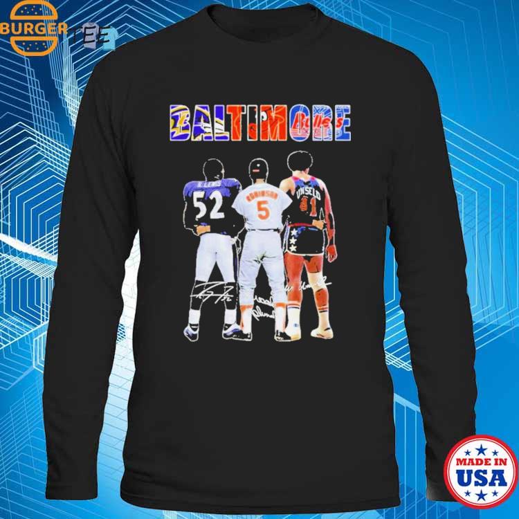 Baltimore Ravens Lewis Orioles Robinson Bullets Unselo T Shirt