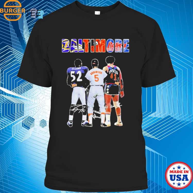 Baltimore Ravens Lewis Orioles Robinson Bullets Unselo T Shirt