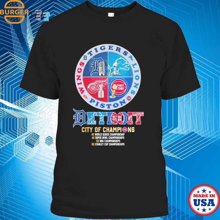 Detroit Lions Tigers Pistons And Red Wings Sport T-Shirt - Growkoc