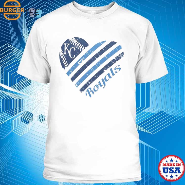 Kansas City Royals G-III 4Her by Carl Banks White Heart T-Shirt