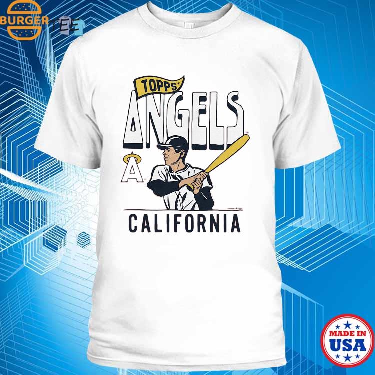 Los Angeles Angels Homage x Topps Tri-Blend T-Shirt - Red