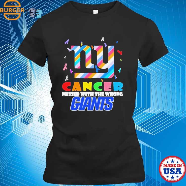 New York Giants NFL Ny Cancer Mess With The Wrong Shirt - Limotees