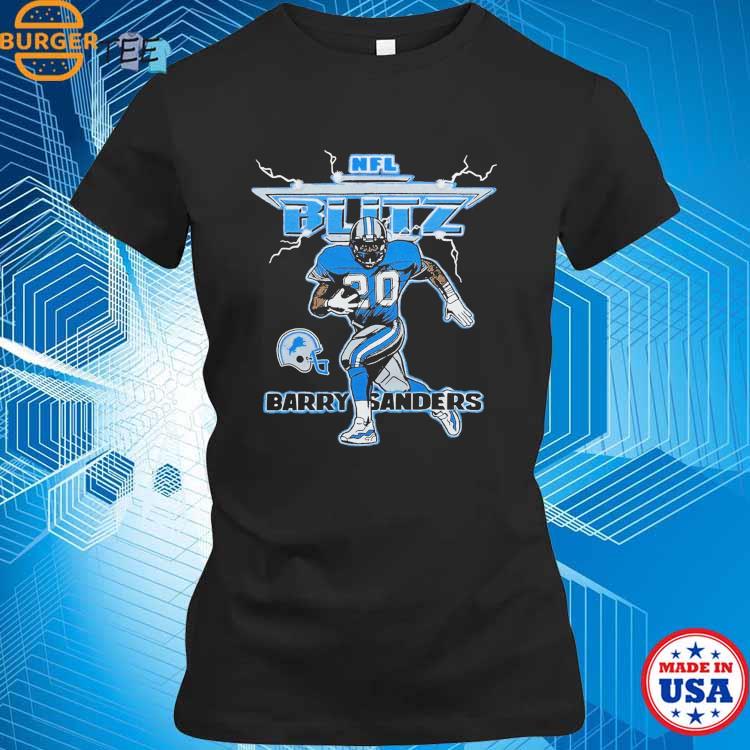 NFL Blitz Lions Barry Sanders T-Shirt - Ivy Custom Shirt