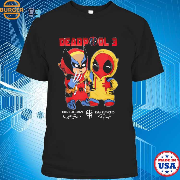 Official Chibi Deadpool 3 Hugh Jackman And Ryan Reynolds T-shirt ...