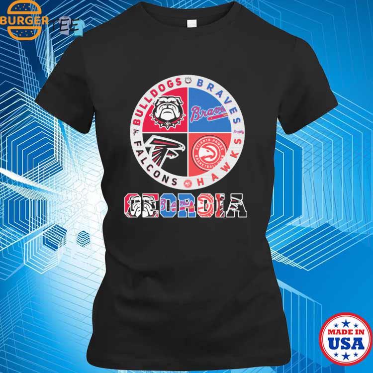 Georgia All Team Sports Georgia Bulldogs Atlanta Braves And Atlanta Hawks  shirt, hoodie, sweater, long sleeve and tank top