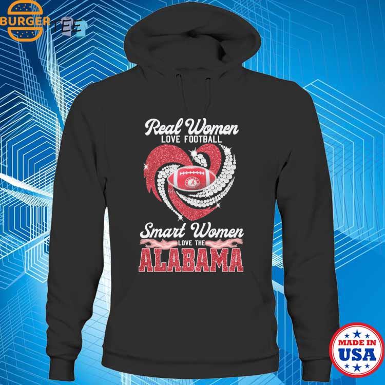 Real women love football smart women love the Alabama Crimson Tide football  heart 2023 shirt, hoodie, sweater, long sleeve and tank top