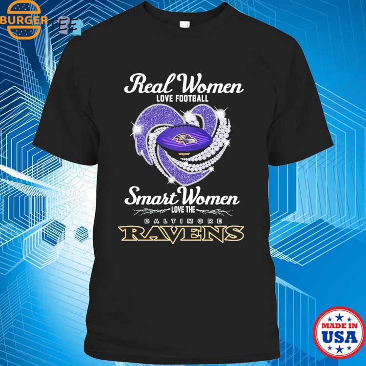 Real women love football smart women love the Baltimore Ravens heart logo  shirt, hoodie, sweater, long sleeve and tank top