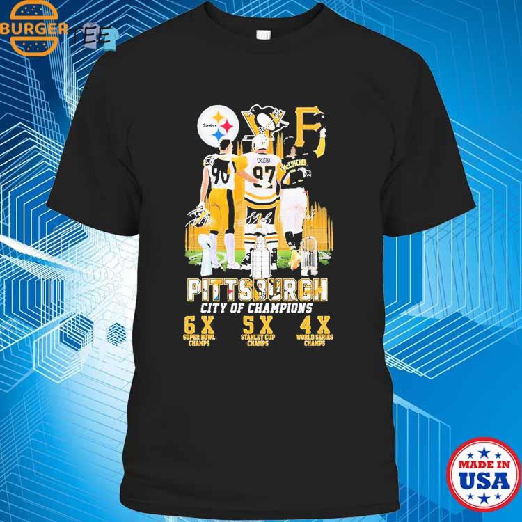 Official pittsburgh city of champions Steelers penguins pirates shirt,  hoodie, sweatshirt for men and women
