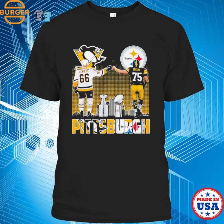 Official pittsburgh Penguins Lemieux And Steelers Greene City Champions  Shirt, hoodie, sweater, long sleeve and tank top