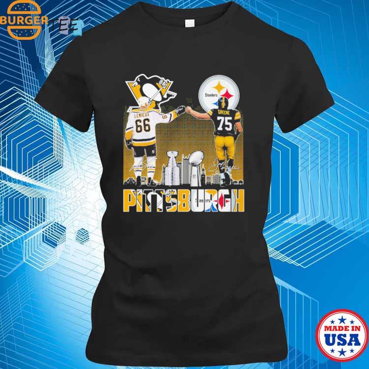 Official pittsburgh Steelers greene and penguins lemieux city champions  T-shirt, hoodie, sweater, long sleeve and tank top