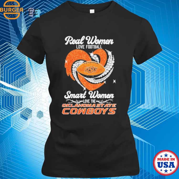 Real women love football smart women love the Oklahoma State Cowboys  football heart 2023 shirt, hoodie, sweater, long sleeve and tank top