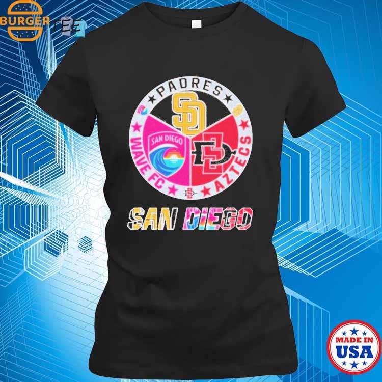 Official san Diego Padres Wave FC And Aztecs Shirt, hoodie